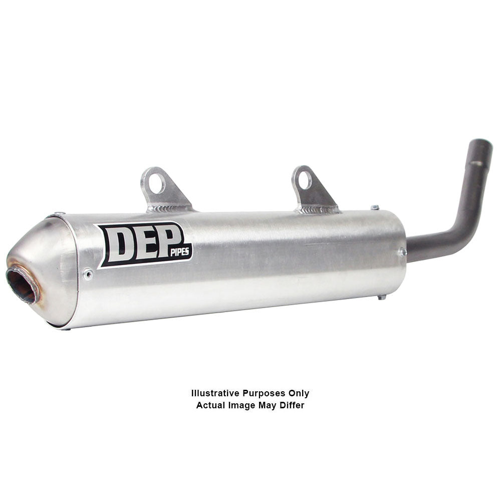 DEP Pipes Husqvarna Silver 2 Stroke Shorty Silencer - TC 250 2017-2018
