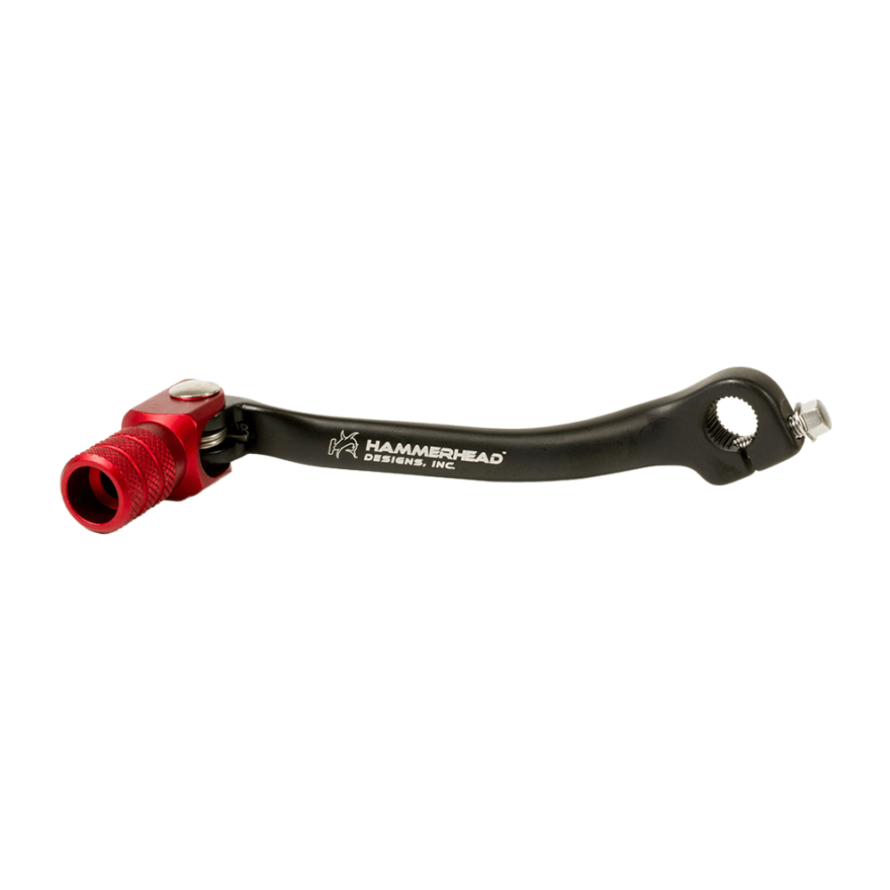 Hammerhead Honda Forged Black/Red Gear Lever Knurled Tip - CRF 450 X 2005-2017 (+20mm)