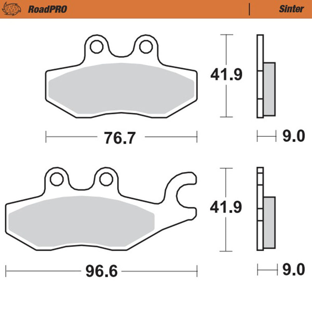 Moto-Master Aprilia Sintered Rear Brake Pads - SR GT 125 2022-On