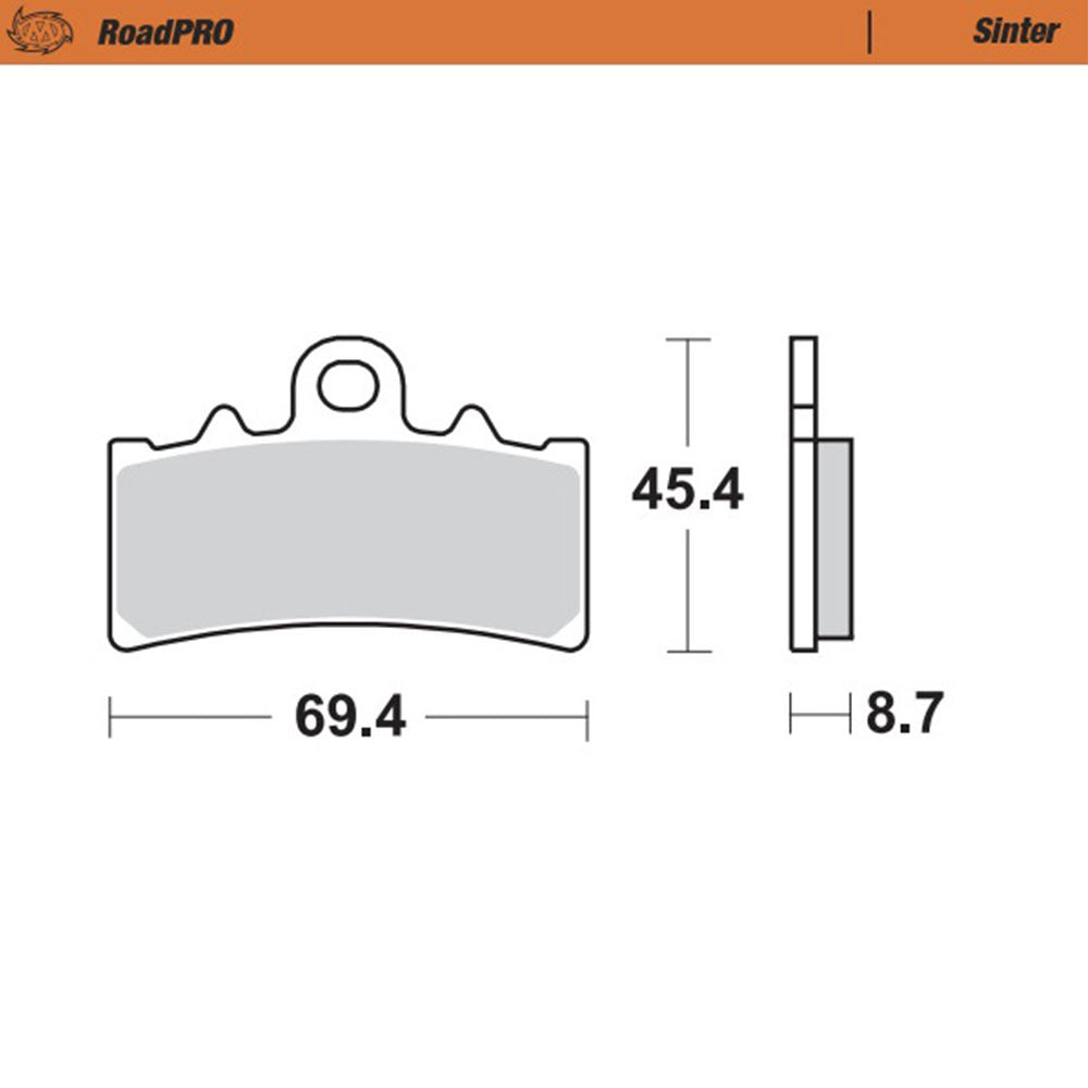 Moto-Master KTM Sintered Left Front Brake Pads - RC 125 (ABS) 2014-On