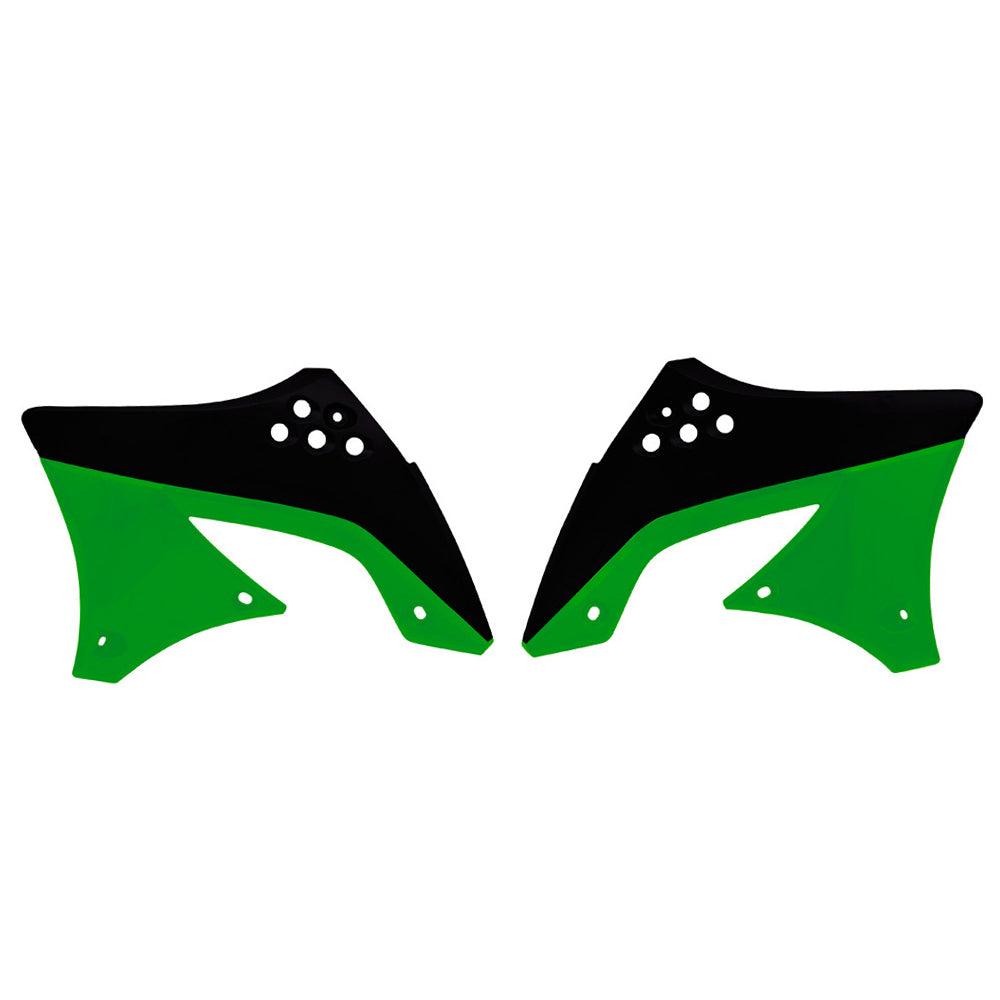 Rtech Kawasaki KXF 450 2009-2011 OE Green/Black (2010-2011) Radiator Shrouds