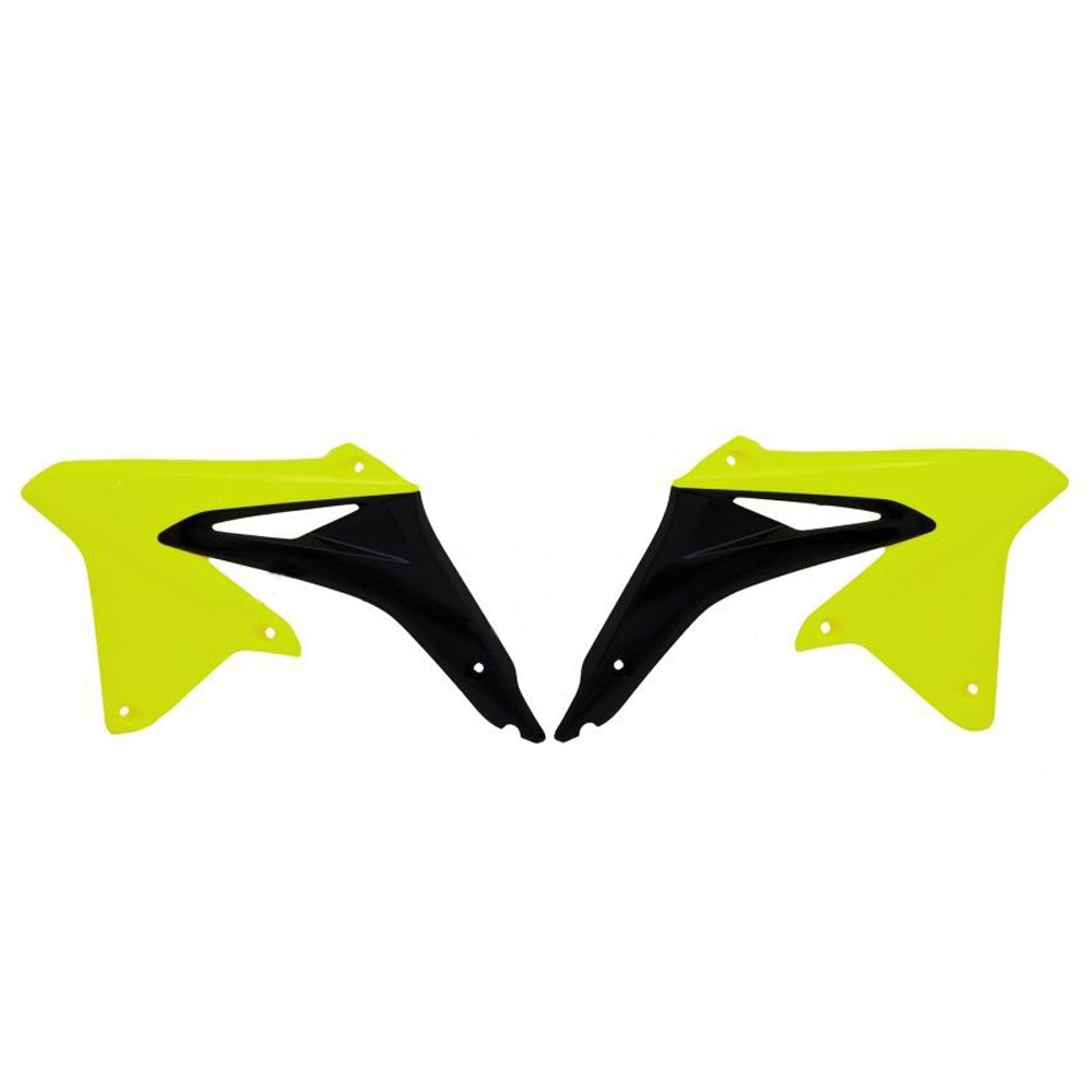 Rtech Suzuki RMX 450 Z 2010-2018 Neon Yellow/Black Radiator Shrouds