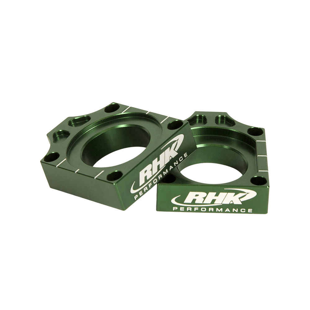 RHK Kawasaki Green Axle Blocks KX 250 F 2017-2018