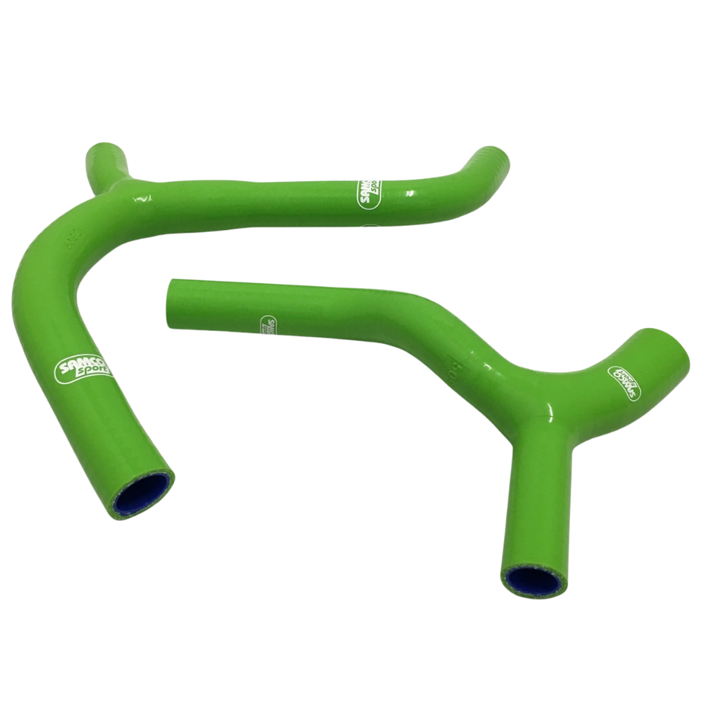 Samco Sport Kawasaki Green Off Road Radiator Hose Kit - KX 450 F Y Piece Race Design 2016-2018 (KAW-73)