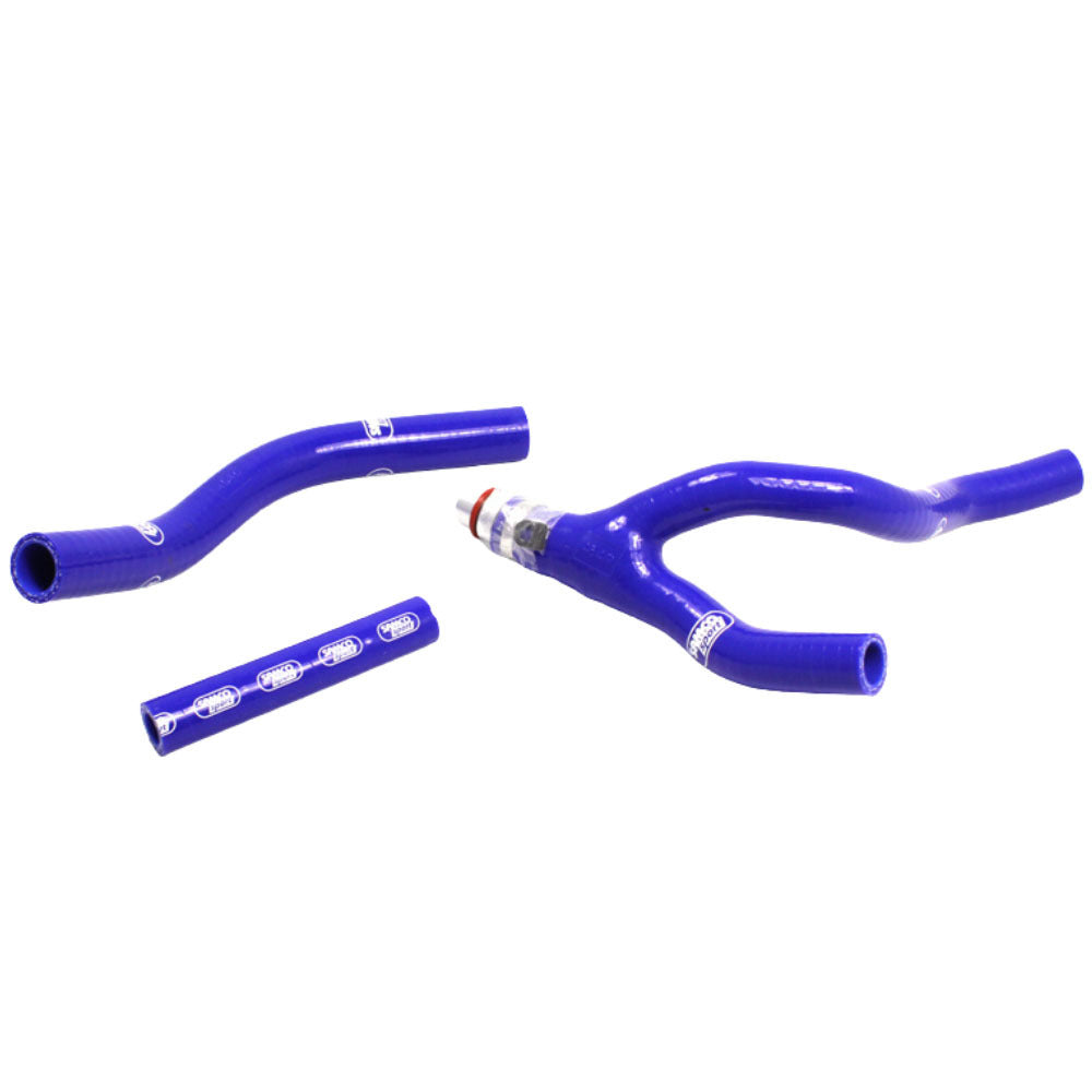 Samco Sport Yamaha Blue Off Road Radiator Hose Kit - YZ 250 F Y Piece Race Design with Alloy Insert 2014-2018 (YAM-64)