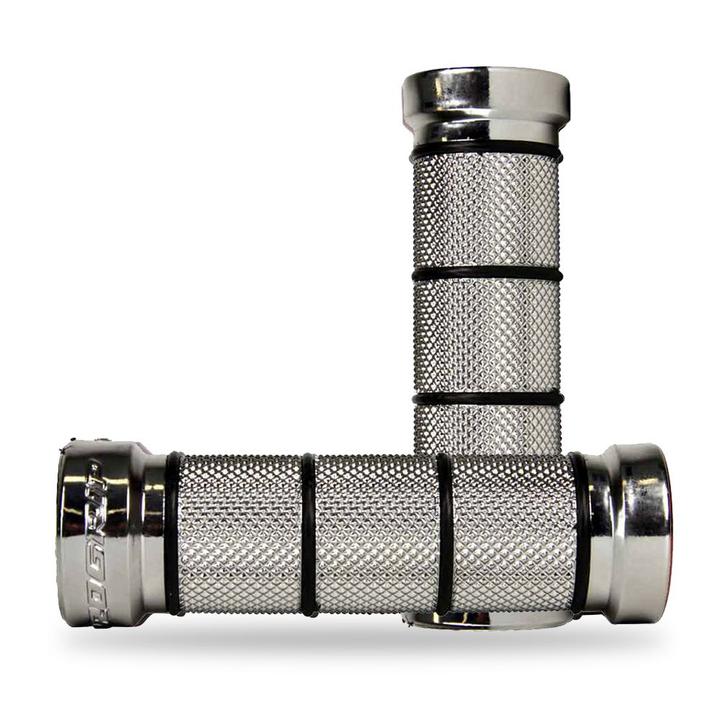 Progrip Grey Single Density (24-28Mm) 866 Chrome Cruiser Grips