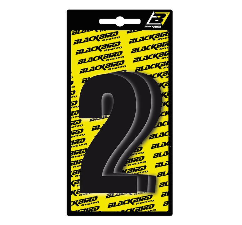 Blackbird Race Numbers 2 3 Pack Black Small