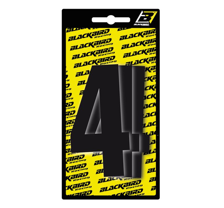 Blackbird Race Numbers 4 3 Pack Black Large