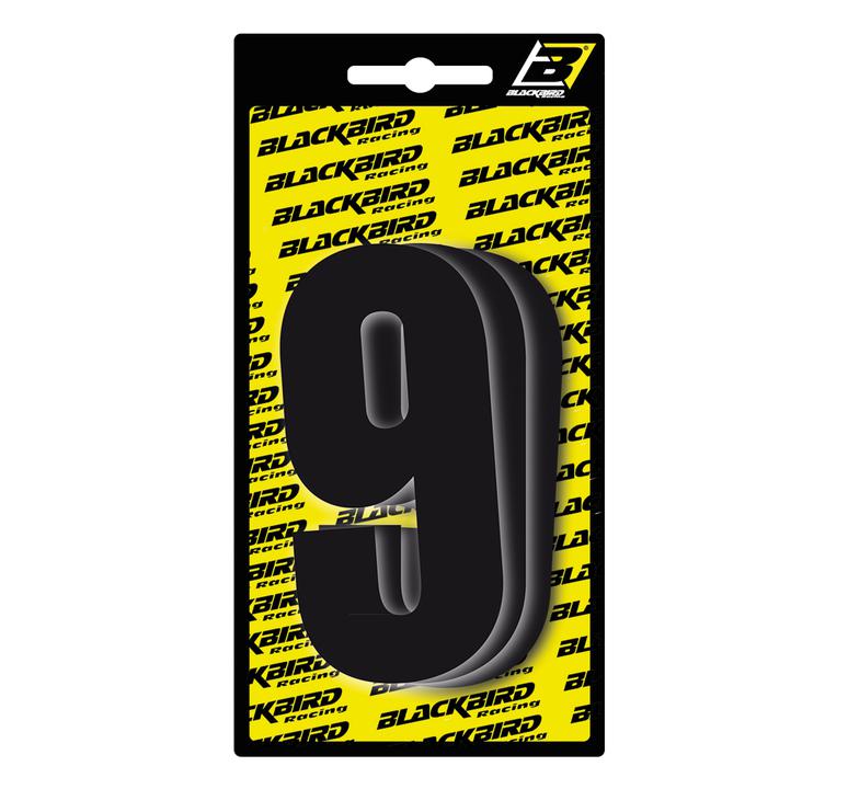 Blackbird Race Numbers 9 3 Pack Black Small