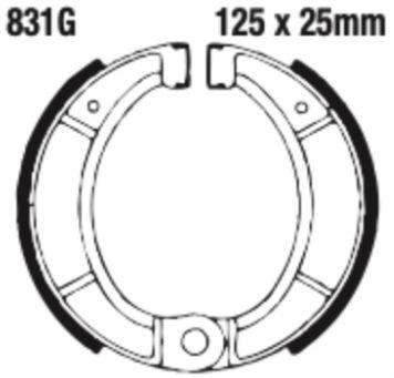 EBC 831G Grooved Brake Shoe Set