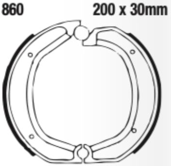 EBC 860 Brake Shoe Set