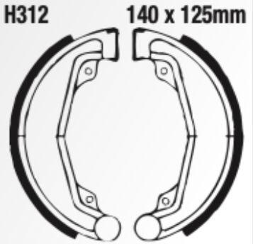 EBC H312 Brake Shoe Set (8600833) For Honda C/Cd/Cm/Xl/Xr