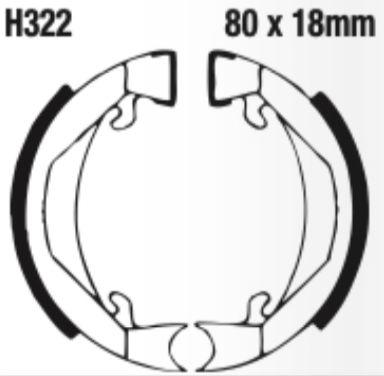 EBC H322 Brake Shoe Set (8600846) For Peugeot