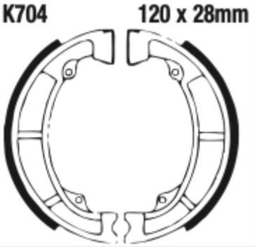 EBC K704G Grooved Brake Shoe Set