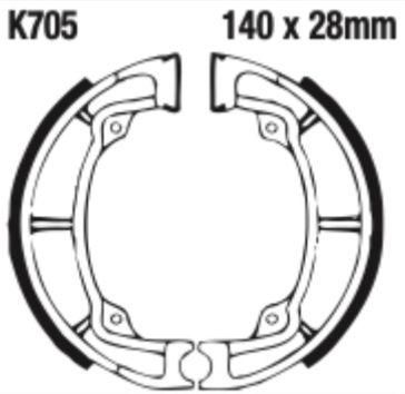 EBC K705G Grooved Brake Shoe Set