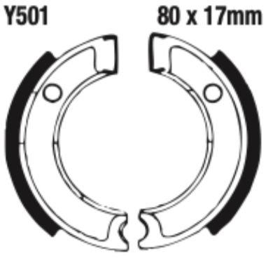 EBC Y501 Brake Shoe Set (8600984) For Yamaha Ca/Cg/Ma/Mj/Ms/Pw/Sa 50