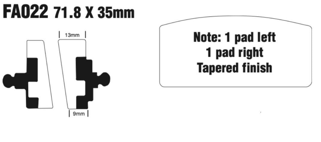 EBC Fa022 Fa Series Disc Pad Set (8601079) For Bmw R 60/75/80/90/100