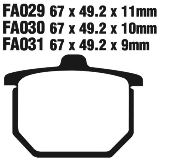EBC Fa031 Fa Series Disc Pad Set Front (8601087) For Honda Cb/Cbx