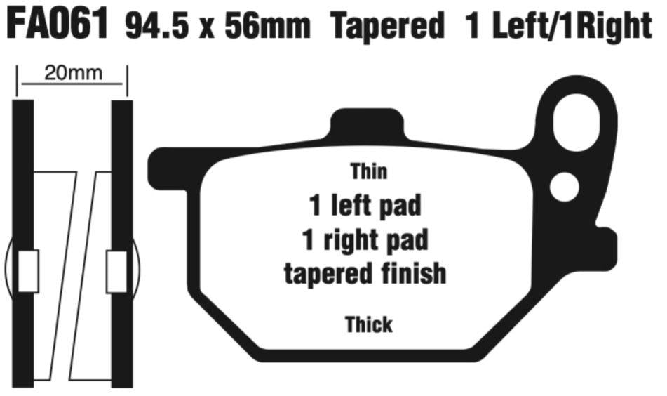 EBC Fa061 Fa Series Disc Pad Set