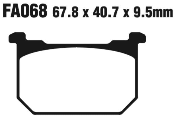 EBC Fa068 Fa Series Disc Pad Set Front (8601128) Kawasaki Gpz/Gt/Z