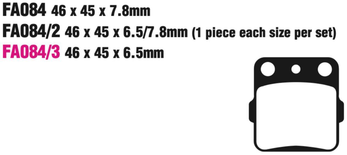 EBC Fa084/3Tt Carbon Tt Disc Pad Set Rear (8601156) For Tm/Yamaha