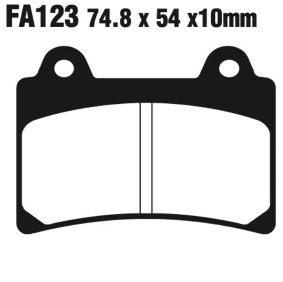 EBC Fa123 Fa Series Disc Pad Set Front (8601208) For Yamaha Fj/Fz/Fzr/Srx/Tdm/Tdr/Trx/TZr/Xjr/Xv/Xvz