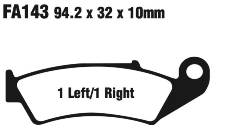 EBC Fa143 Fa Series Disc Pad Set Rear (8601242) For Honda Nr/Nsr/Rvf/Vfr