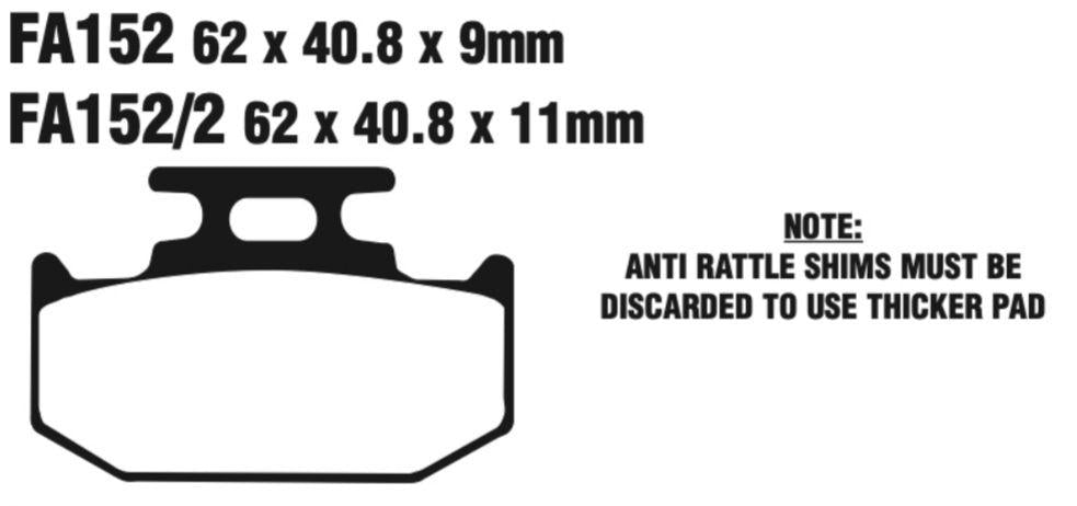EBC Fa152/2Tt Carbon Tt Disc Pad Set