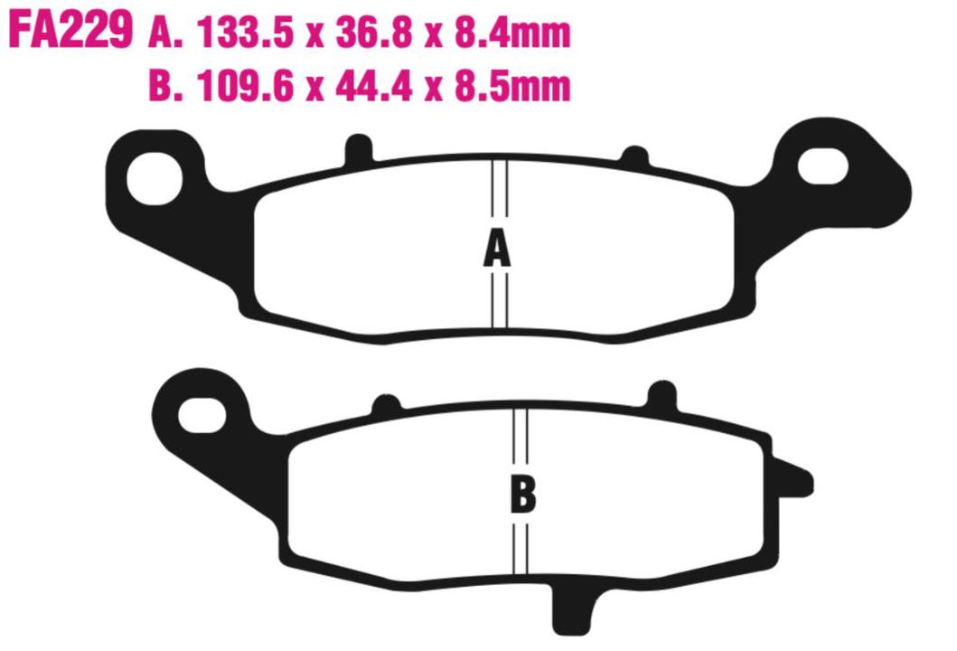 EBC Fa229 Fa Series Disc Pad Set Front (8601355) For Kawasaki/Suzuki