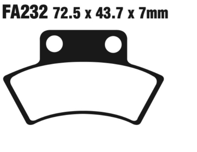 EBC Fa232Tt Carbon Tt Disc Pad Set