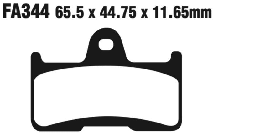 EBC Fa344Tt Carbon Tt Disc Pad Set Rear Left (8601431) For Cf/Goes/Quad