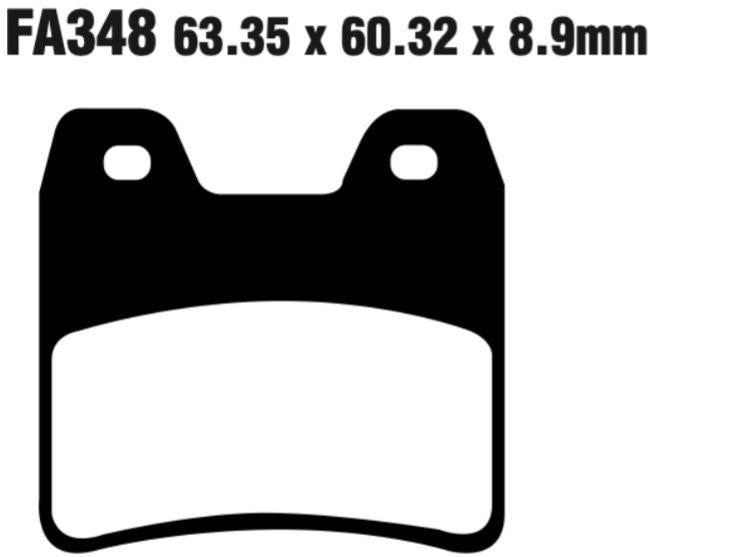 EBC Fa348Hh Double-H Sintered Disc Pad Set Rear (8601437) For Yamaha Fzs/Xjr