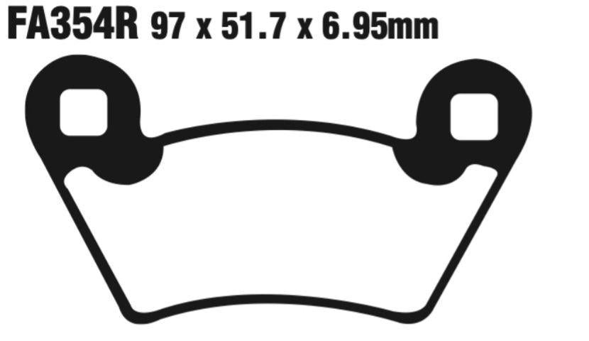 EBC Fa354R Fa Series R Disc Pad Set Front Left (8601442) For Polaris