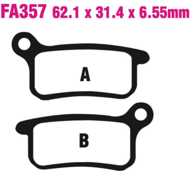 EBC Fa357Tt Carbon Tt Disc Pad Set Front (8601446) For Husq/KTM/Swm