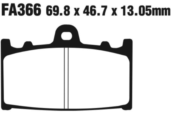 EBC Fa366Tt Carbon Tt Disc Pad Set Rear (8601449) For Suzuki Vl1500