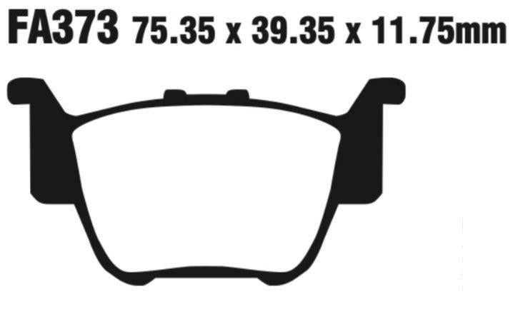 EBC Fa373R Fa Series R Disc Pad Set Rear Left (8601456) For Honda Trx