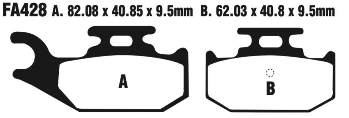 EBC Fa428Tt Carbon Tt Disc Pad Set Rear (8601505) For Yamaha Yfm/Yxr