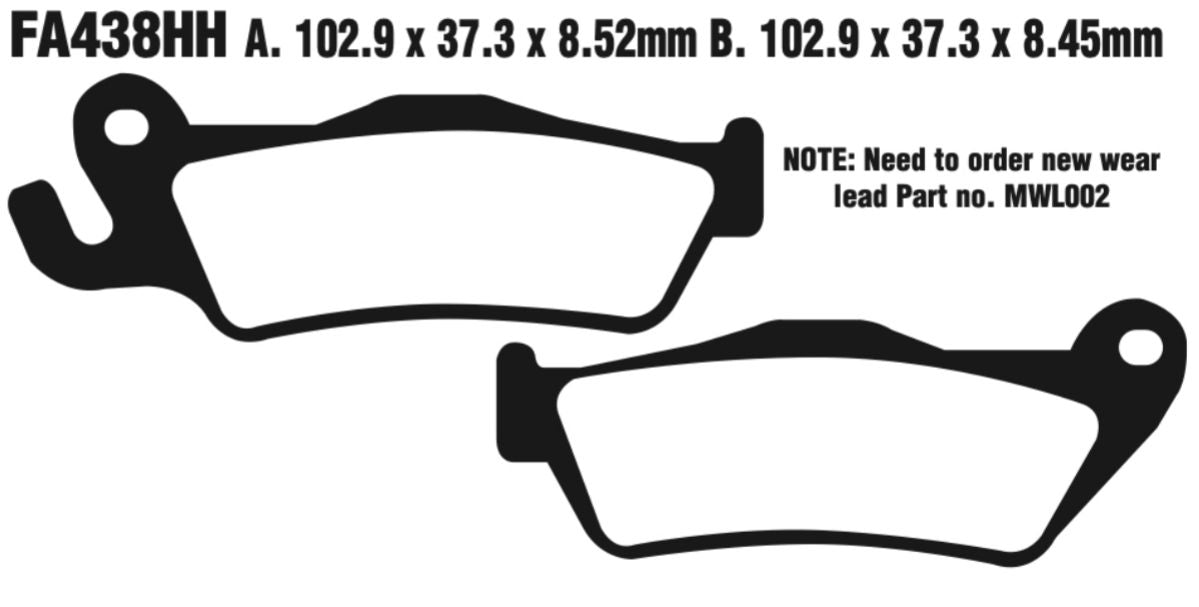 EBC Fa438Hh Double-H Sintered Disc Pad Set