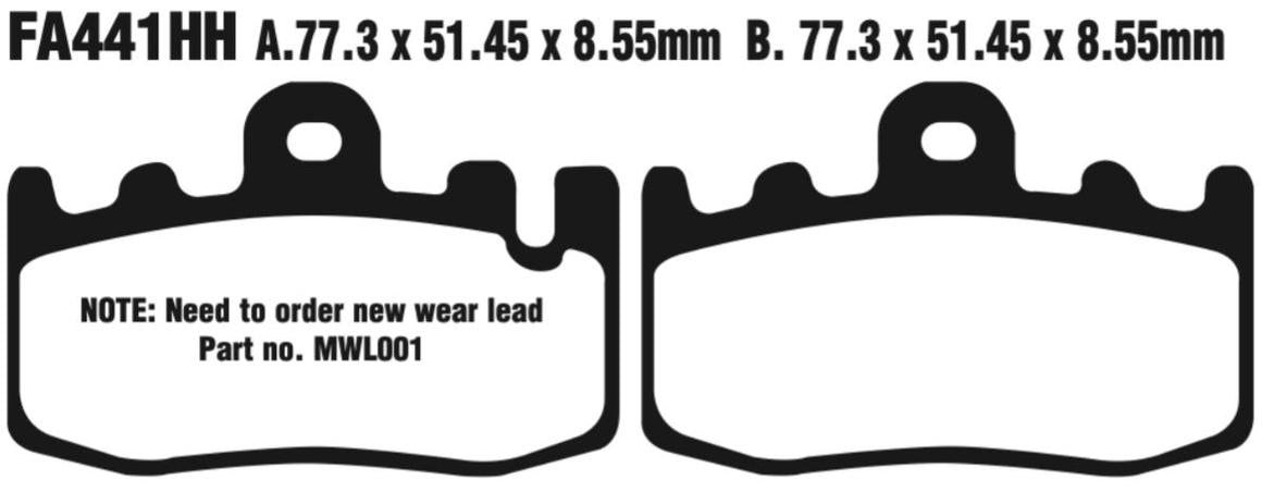 EBC Fa441Hh Double-H Sintered Disc Pad Set