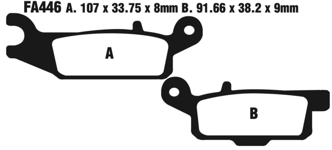 EBC Fa446R Fa Series R Disc Pad Set Rear Right (8601524) For Yamaha Yfm