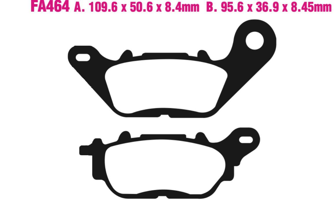EBC Fa464 Fa Series Disc Pad Set Front (8601543) For Honley/Yamaha