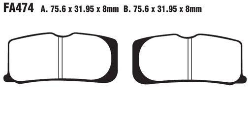 EBC Fa474V Fa Series Vee Disc Pad Set Front (8601550) For Can-Am Spyder