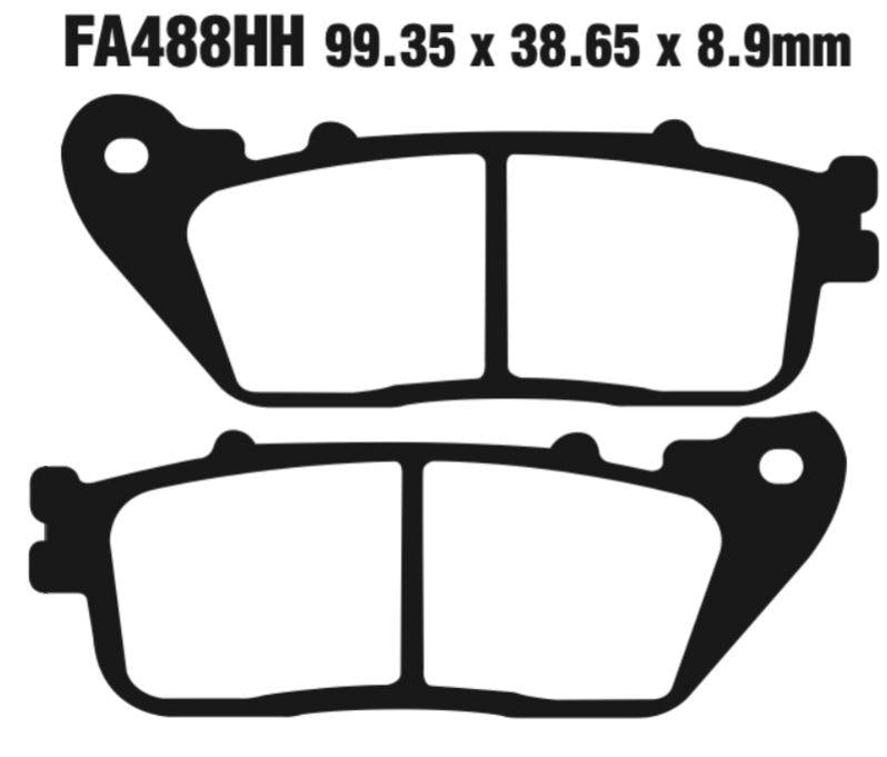 EBC Fa488Hh Double-H Sintered Disc Pad Set Rear (8601559) For Honda Cb/Vfr