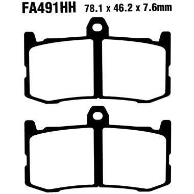 EBC Fa491Hh Double-H Sintered Disc Pad Set Front (8601562) For Triumph Daytona 675 2009-2017