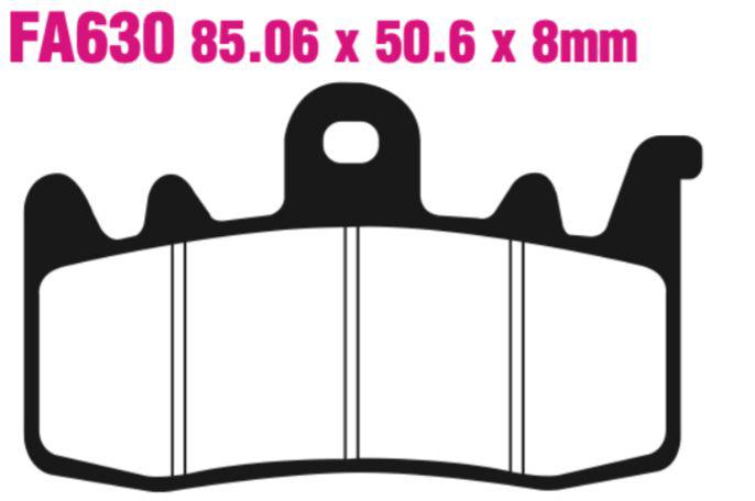EBC Fa630Hh Double-H Sintered Disc Pad Set Front (8601586) For Apr/Ben/Bmw/Can-Am/Duc/Mva/Tri