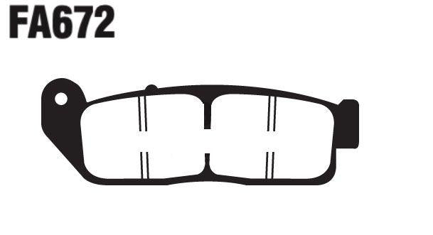 EBC Fa672V Fa Series Vee Disc Pad Set Front (8601611) For Indian Scout