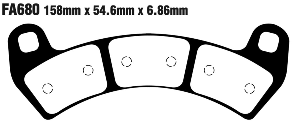 EBC Fa680R Fa Series R Disc Pad Set