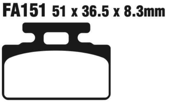 EBC Sfa151 Scooter Disc Pad Set Front (8601660) For Gocc/Hon/Sym