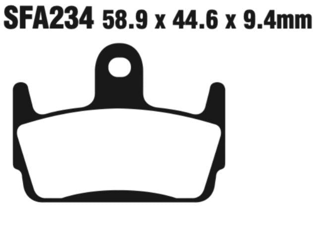 EBC Sfa234 Scooter Disc Pad Set Rear (8601672) For Hon/Kym/Sym