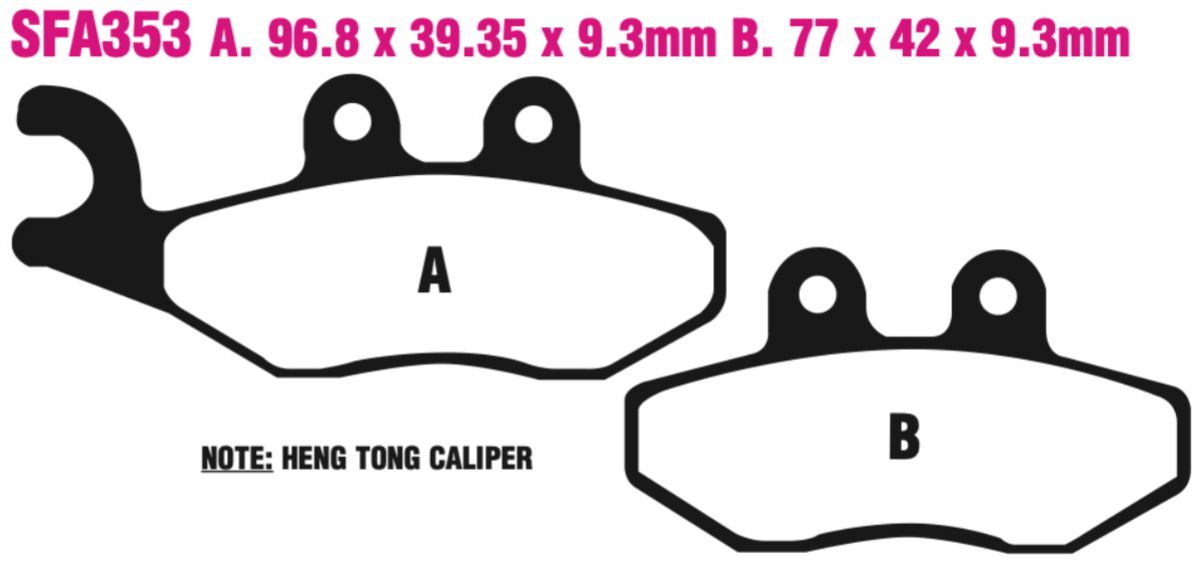 EBC Sfa353Hh Scooter Double-H Sintered Disc Pad Set